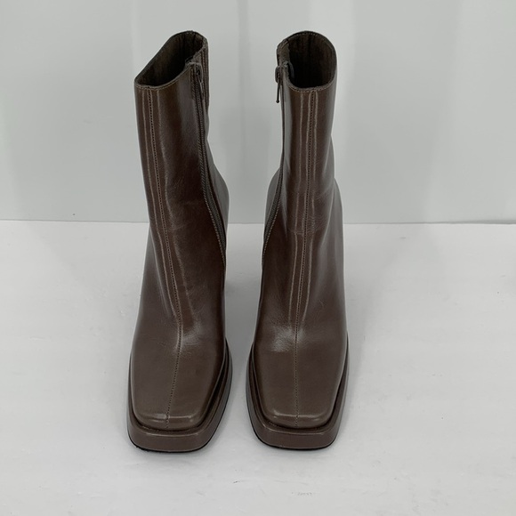 Jeffrey Campbell Maximal Platform short bootie boot gray heel leather zip new 6 - Picture 3 of 6